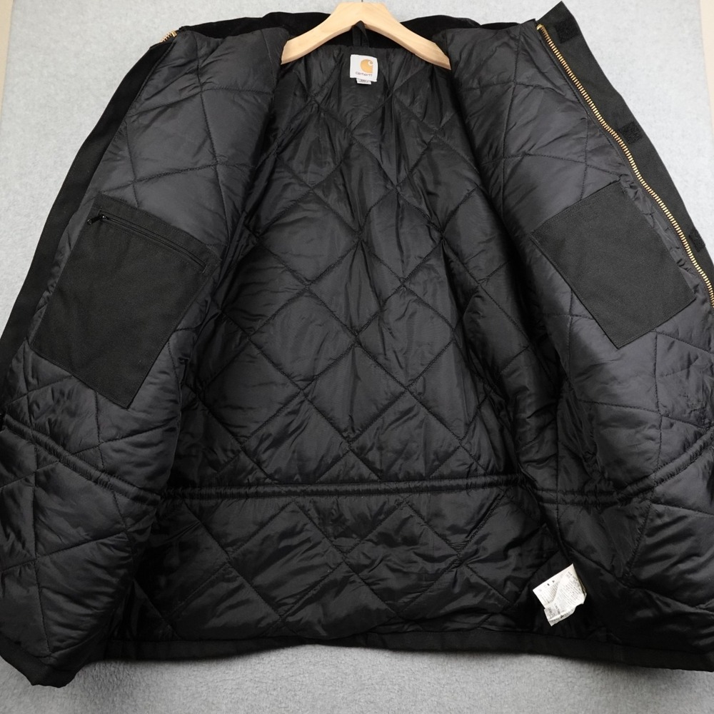 Carhartt Extreme Yukon Full Zip Work Jacket Mens 2XL Tall Lined Collared C55-BLK - Picture 3 of 16